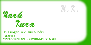mark kura business card